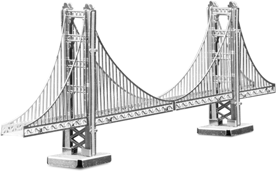 Metal Earth Architecture - Fascinations Metal Earth 3d Laser Cut Model Golden (600x370), Png Download