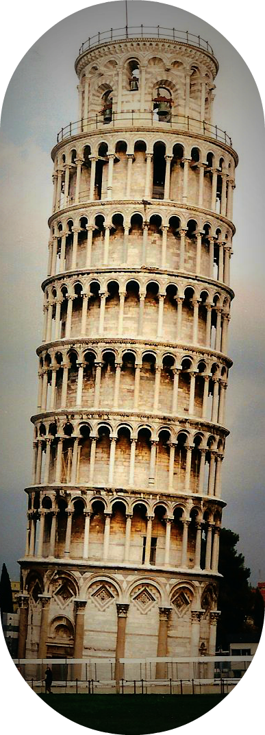 #pisa, #italy, Leaning Tower Of Pisa - Piazza Dei Miracoli (387x1072), Png Download