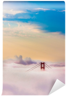 World Famous Golden Gate Bridge In Thich Fog After - Bild Among The Clouds (bht 80x80x3,5 Cm) (400x400), Png Download