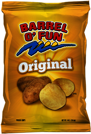 Barrel O Fun Classic Original Potato Chips - Barrel O' Fun Chips (400x534), Png Download