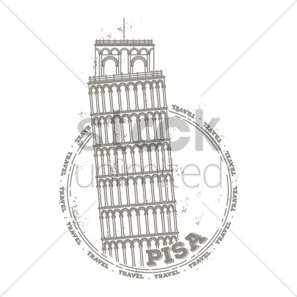 Leaning Tower Of Pisa V矢量图形 - Leaning Tower Of Pisa (600x600), Png Download