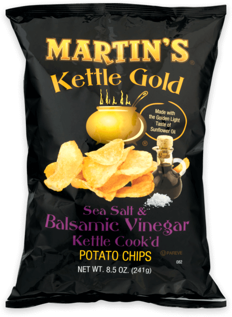 Martin's Kettle Gold Potato Chips Sea Salt & Balsamic - Martins Kettle Gold Potato Chips, Sea Salt (740x834), Png Download