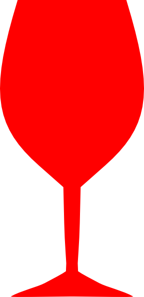 Red Wine Glass Clip Art (288x592), Png Download