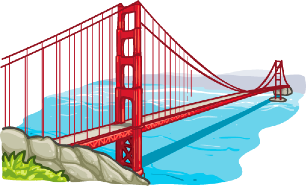 Pin Golden Gate Bridge Clipart - Golden Gate Bridge Png (1024x1024), Png Download