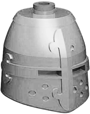 Brickforge Great Helm - Machine (630x394), Png Download