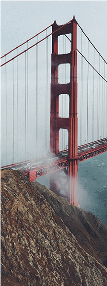 Foggy Golden Gate Bridge Door Mural Buildings & Landmarks - Fp-c & Cfrn Certification Exam Review (576x576), Png Download