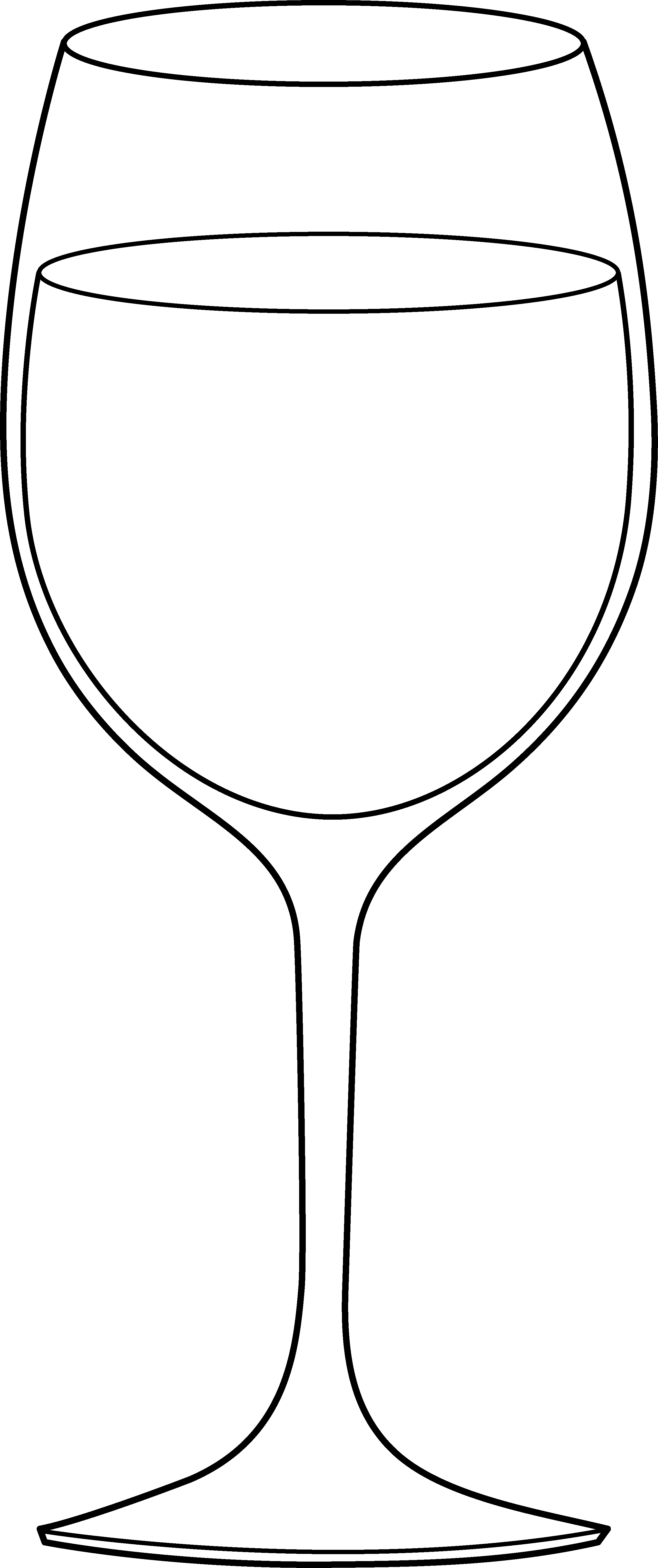 A Glass Of Deep Red - White Wine Glass Clipart Png (2565x6112), Png Download