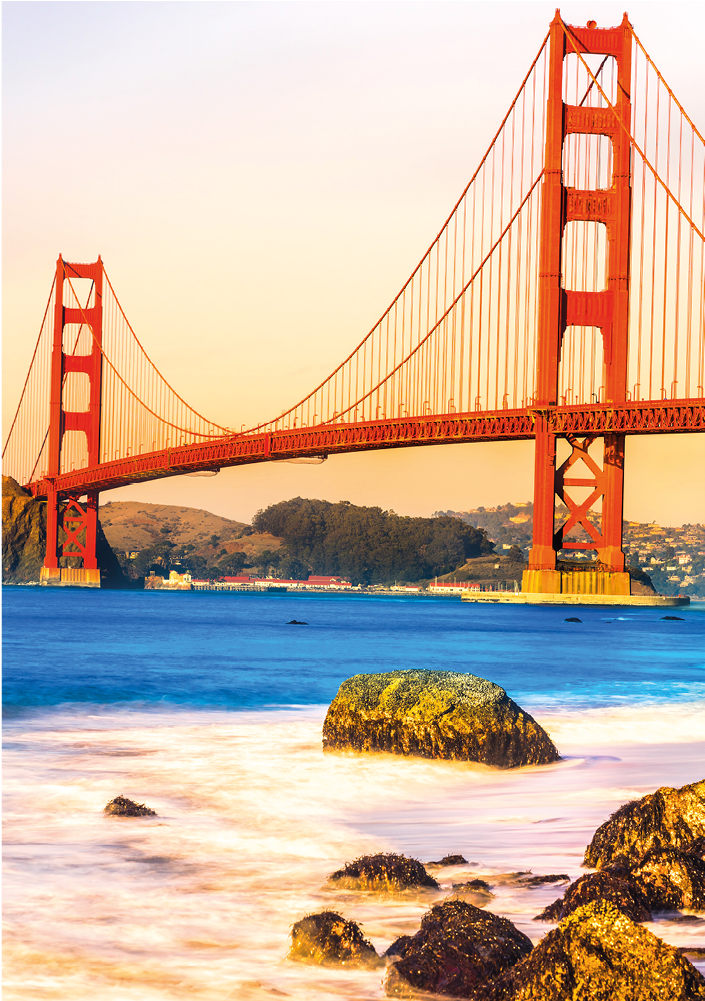 Usa, Golden Gate Bridge, San Francisco - Golden Gate Bridge (1000x1000), Png Download