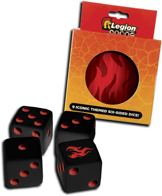 Iconic Fire D6 - Iconic Skull Dice (720x864), Png Download