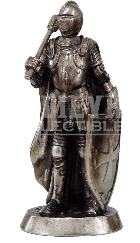 Mace Wielding Medieval Knight Statue - Statue Mace (850x850), Png Download
