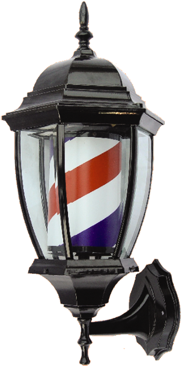 Porch Light Barber Pole - Barber Pole Light (1500x1500), Png Download