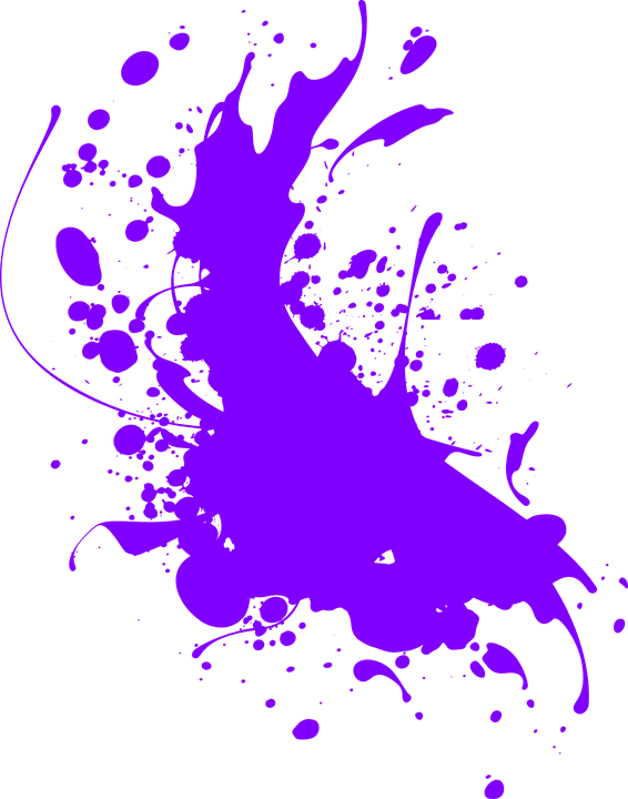 Splatter Clipart Magenta Paint - Splatter Clip Art (566x720), Png Download