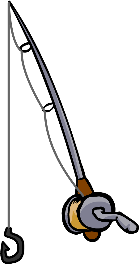 Fishing Rod Clipart Black And White - Easy Fishing Pole Drawing (875x911), Png Download
