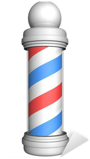 Old-fashioned Barber Pole With Red, White, And Blue - Barbershop (400x400), Png Download