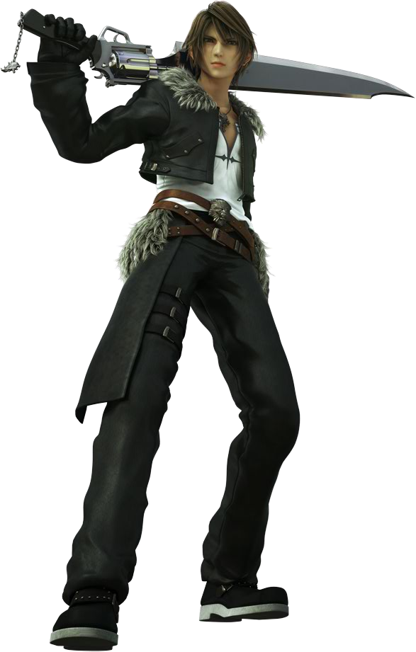 Squall Dissidia Cg Render - Squall Leonhart (587x921), Png Download