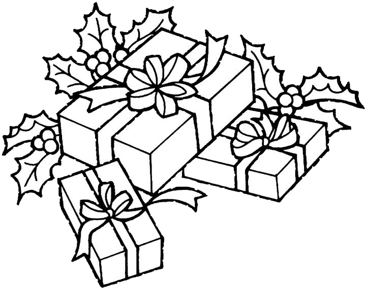 Christmas Presents Coloring Pages - Imagenes De Regalos Navideños Para Colorear (720x569), Png Download