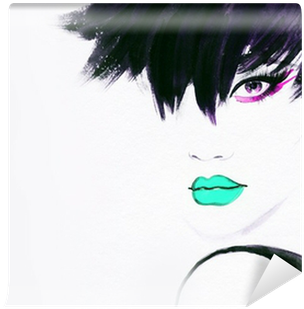 Woman Portrait - Art Print: Ismagilova's Woman Portrait .abstract Watercolor (400x400), Png Download