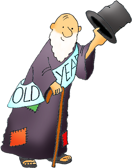 New Year Baby Png, Png Old Year - Old Year New Year (450x579), Png Download
