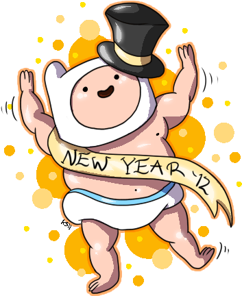 Baby New Year By Cleveravian On Deviantart Clipart - New Year Baby Png (382x454), Png Download