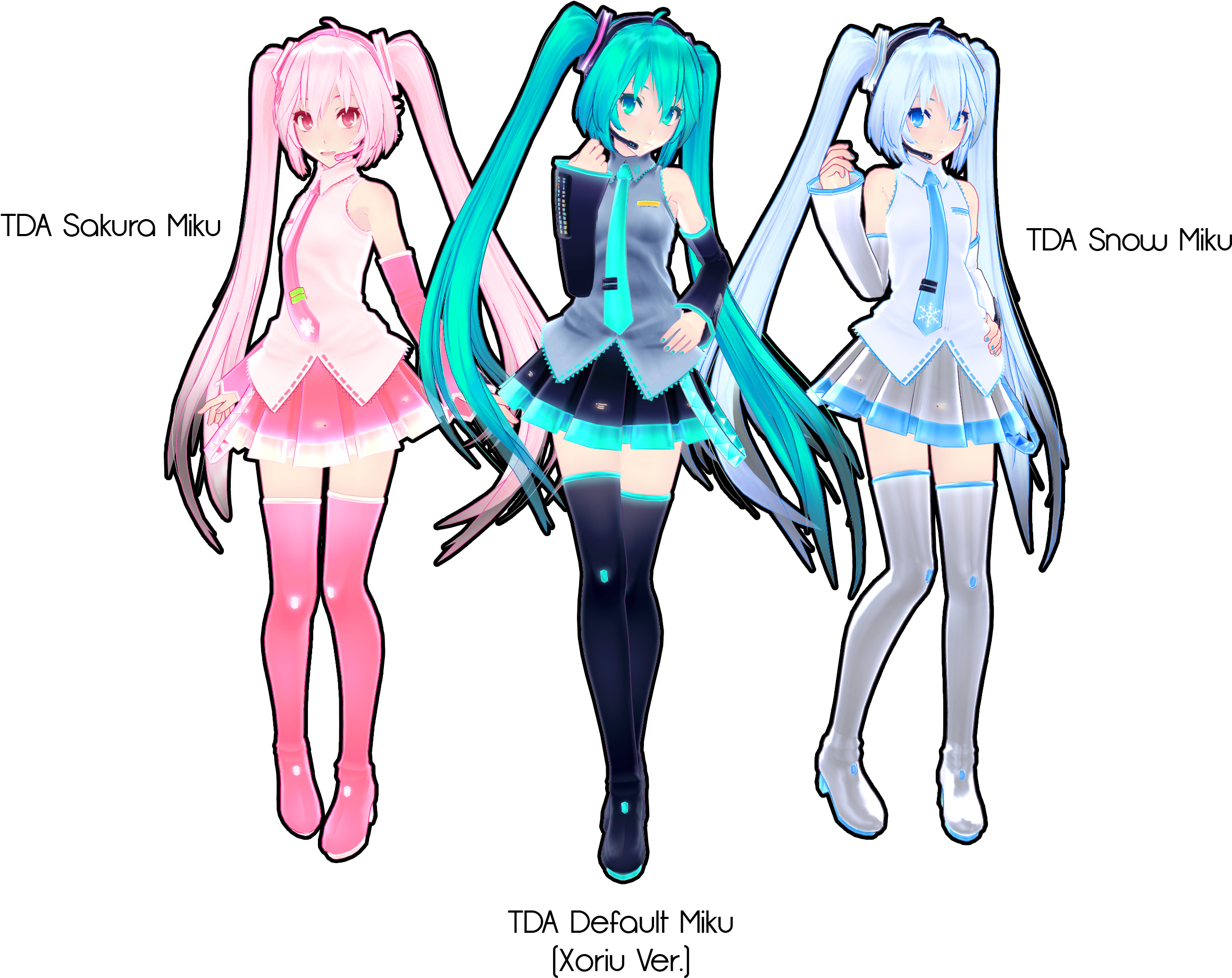 Sakura And Butterfly - Snow Miku Tda Dl Mmd (2386x1874), Png Download
