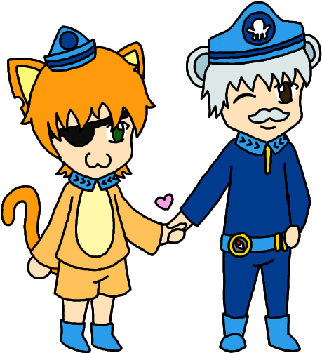 Kwazii And Captain Barnacles Holding Hands - Birthday (514x533), Png Download