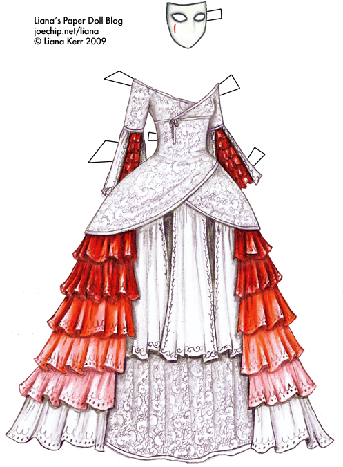 Gown Drawing Masquerade Dress - Masquerade Dresses (496x693), Png Download