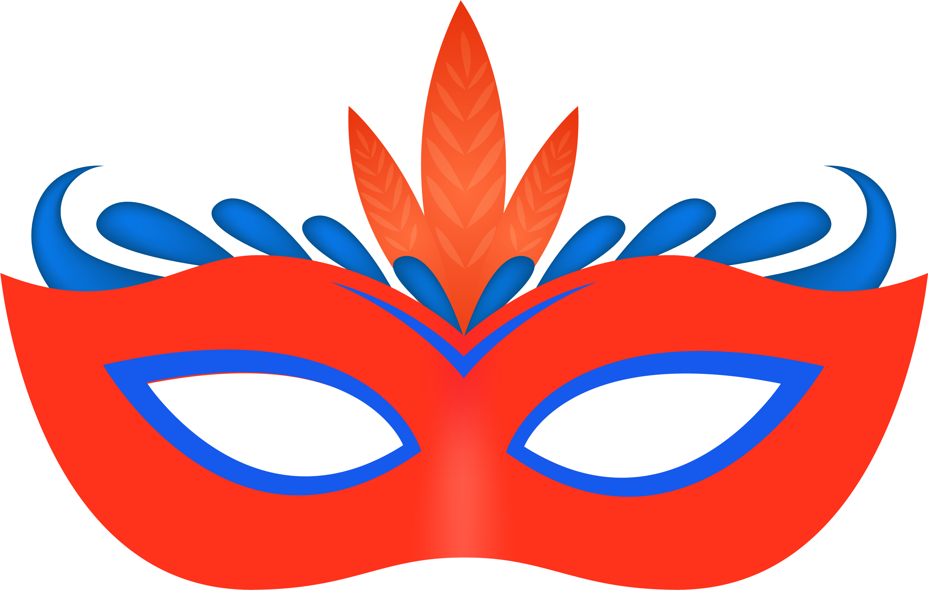 Eye Mask Clipart - Carnival Mask Clipart Png (3552x2320), Png Download