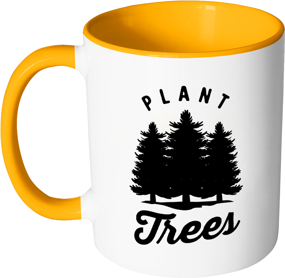 Plant Trees Mug - Design (1024x1024), Png Download