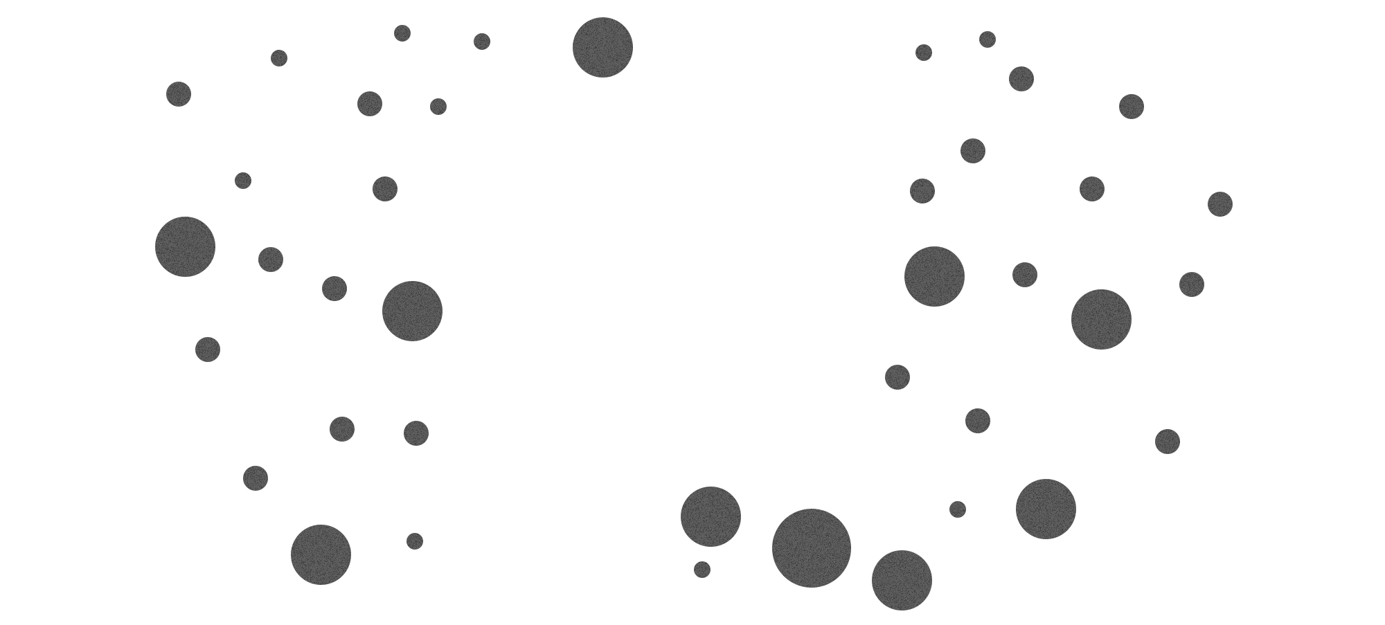 4 Glowing Spheres Background - Circle (2000x903), Png Download