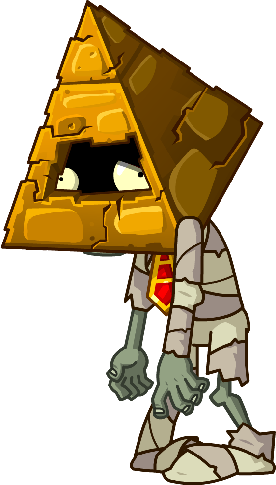 Pyram#head Zombie - Zombies Vs Plantas Zombies (578x997), Png Download
