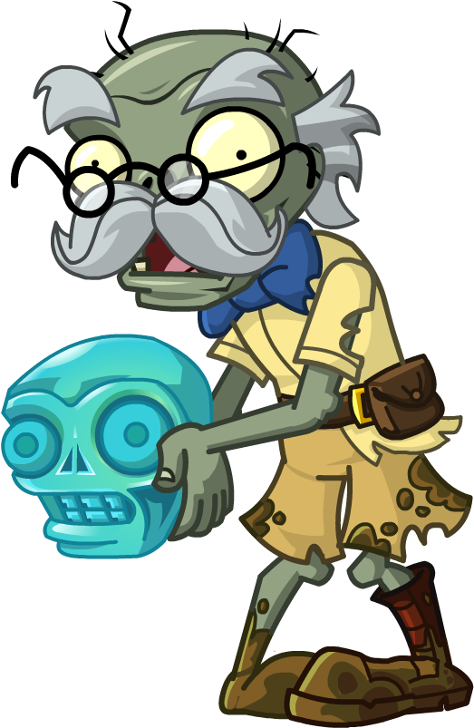 Turquoise Skull Zombie - Planta Vs Zombie 2 Zombies (584x808), Png Download