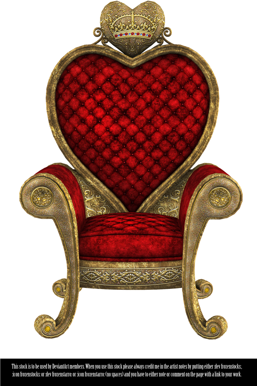 Queen Of Hearts Throne Render 01 By Frozenstocks On - Trono De Reina Png (1024x1564), Png Download