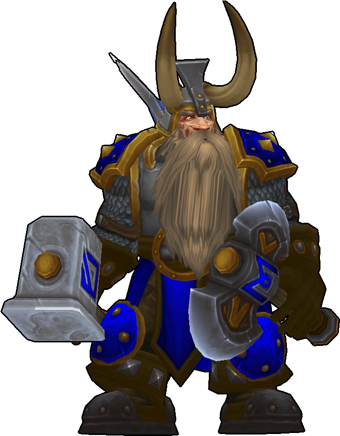 Add Media Report Rss Mountain King - Muradin Model For Warcraft 3 (737x873), Png Download