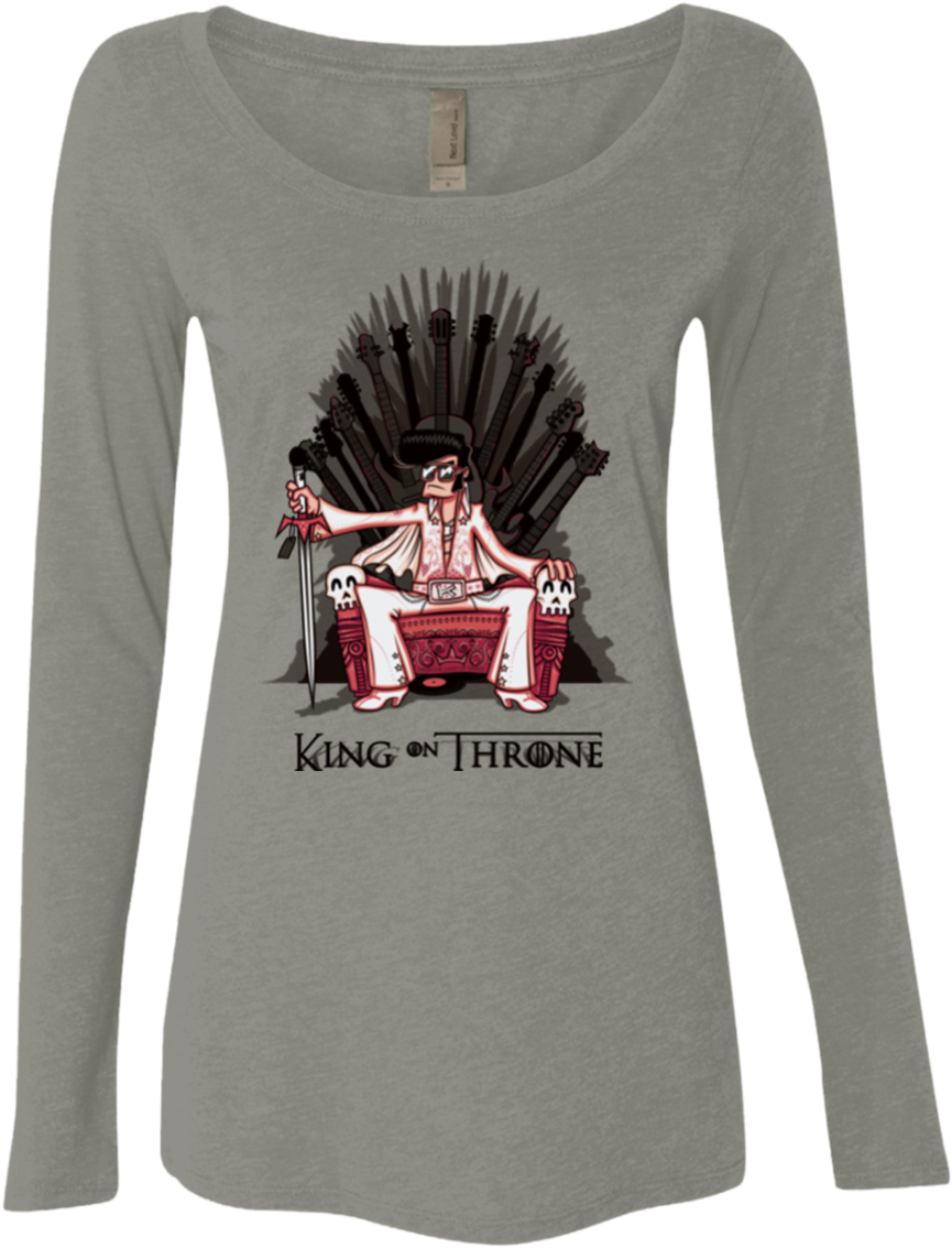 King On Throne Women's Triblend Long Sleeve Shirt (1155x1155), Png Download