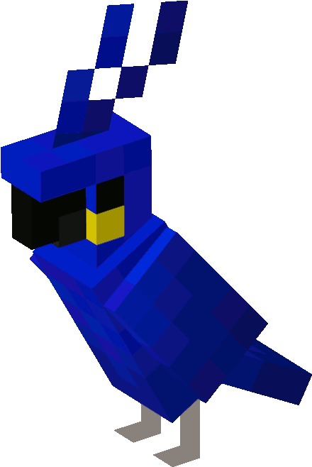Hyacinth Macaw - Minecraft Parrot Blue (600x1000), Png Download