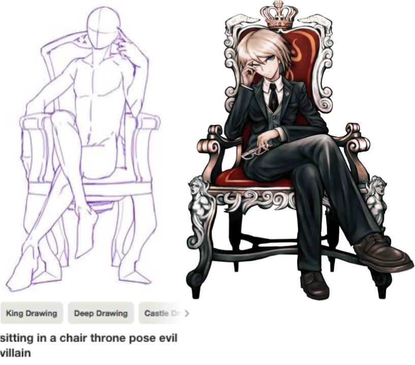 Collection Of Free Drawing Pose King Download On Ubisafe - Danganronpa Byakuya Togami (833x718), Png Download