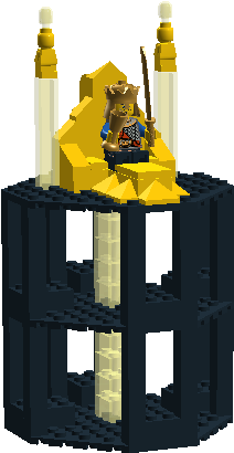 “the Golden King Sits On His Golden Throne On The Bottom, - Cylinder (1126x576), Png Download