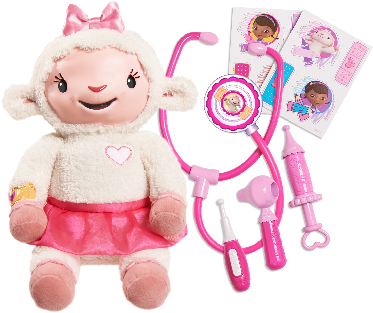 Doc Mcstuffins Take Care Of Me Lambie - Take Care Of Me Lambie (1625x1379), Png Download
