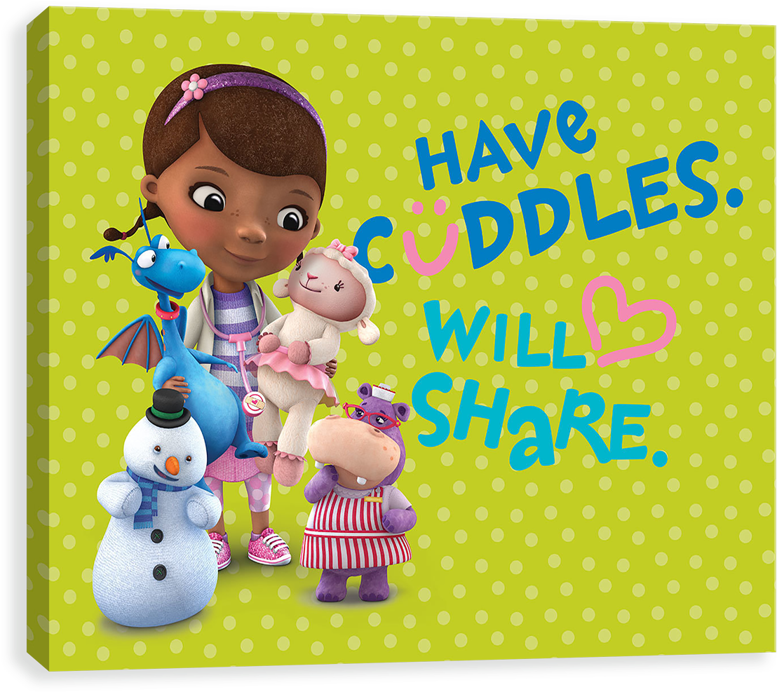 Doc Mcstuffins Share Cuddles - Doc Mcstuffins Birthday Card Printable Free (1280x1280), Png Download