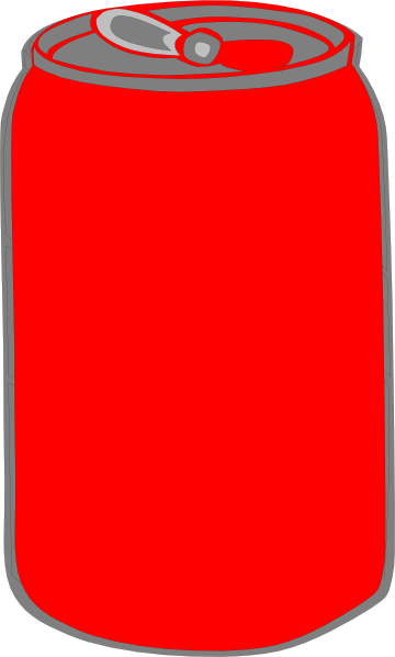 Trash Clipart Soda Can - Red Soda Can Clipart (360x598), Png Download
