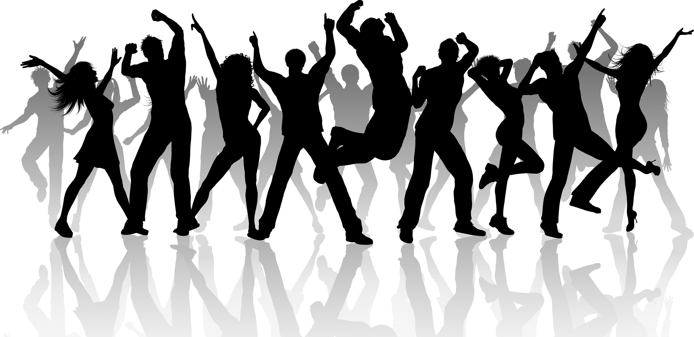 Dj Transparent Png - Group Of People Dancing (1024x497), Png Download