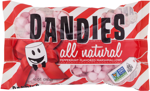 Chicago Vegan Foods Dandies Peppermint Mini Marshmallows - Dandies Marshmallows, Peppermint Flavored - 10 Oz (520x303), Png Download