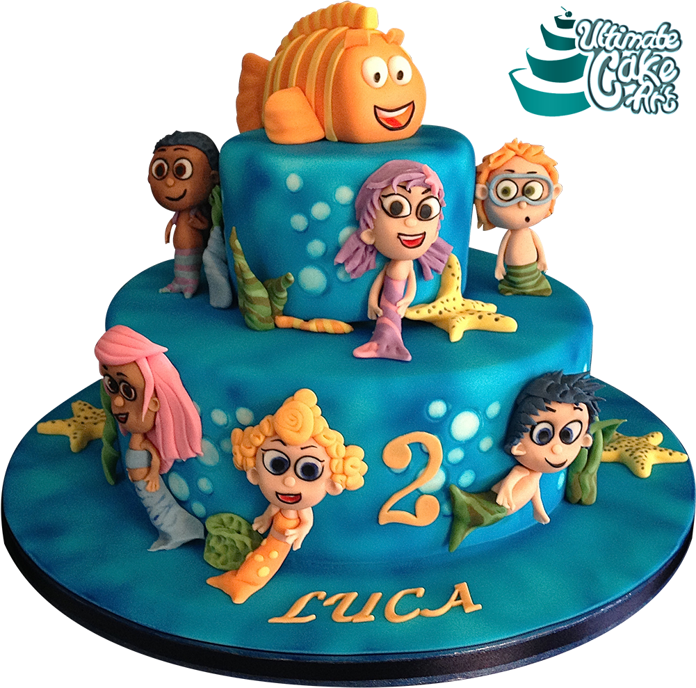 Bubble Guppies - Cake (1000x1000), Png Download