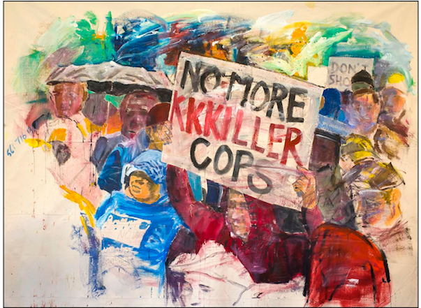 Kkkiller Cops - Painting (800x440), Png Download