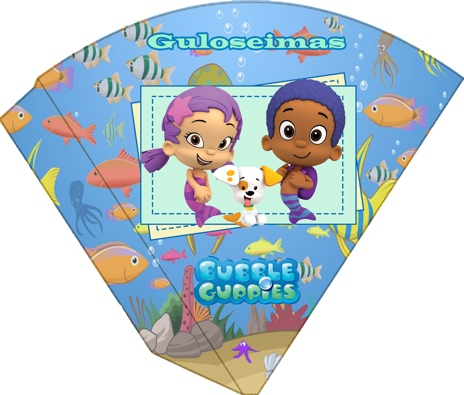 Cone Para Guloseimas "bubble Guppies" - Bubble Guppies (1512x1286), Png Download