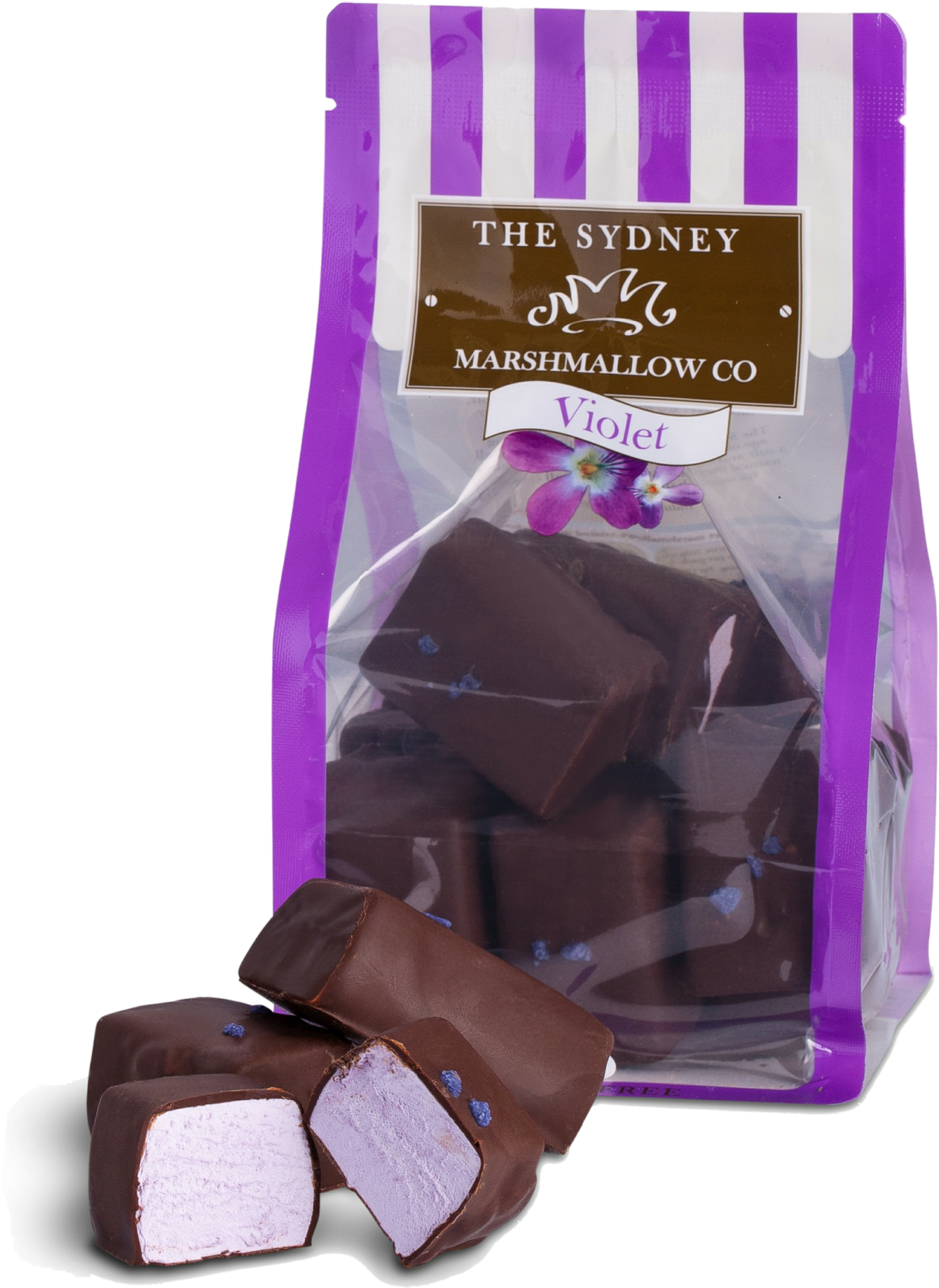 Chocolate Violet Marshmallows (2048x2048), Png Download