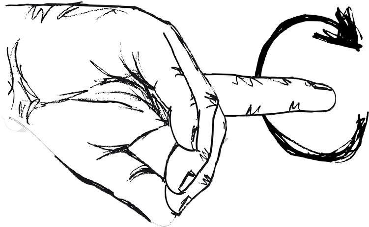 Call Back Hand Signal - Hand (800x545), Png Download