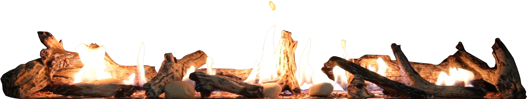 Fire Png Video Image Black And White Stock - Fire With Logs Png (1920x1080), Png Download