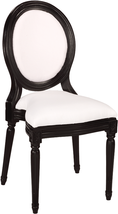 Montaigne Padded Chair Black And White Fire Retardant - Chair (800x800), Png Download