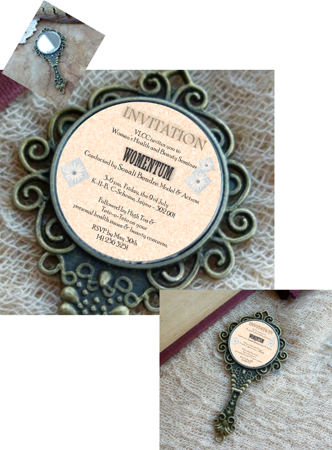 Carved Hand Mirrors Were Sent Out As Invitations To (670x909), Png Download